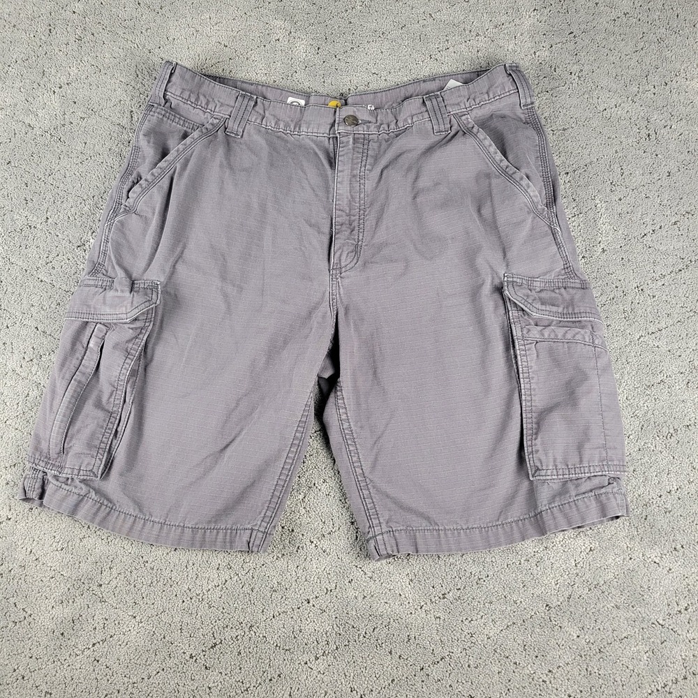 Carhartt Shorts Mens 38 Gray Cargo Force Ripstop Relaxed Fit 10" Casual Workwear